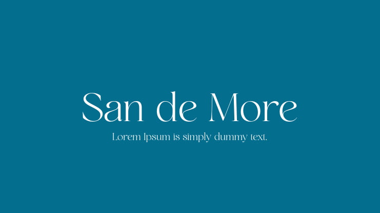 San de More Font