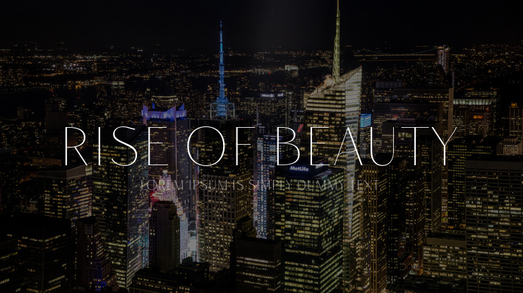 Rise of Beauty Font Family