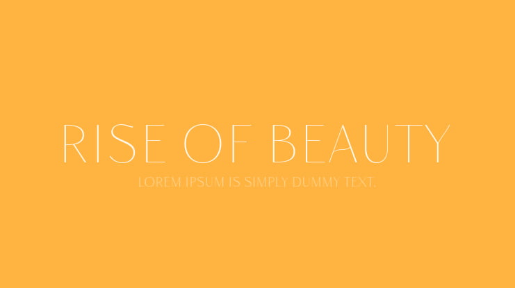 Rise of Beauty Font Family