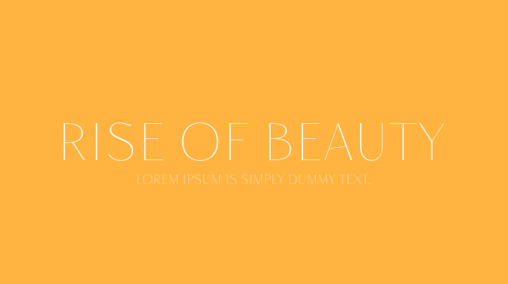 Rise of Beauty Font Family