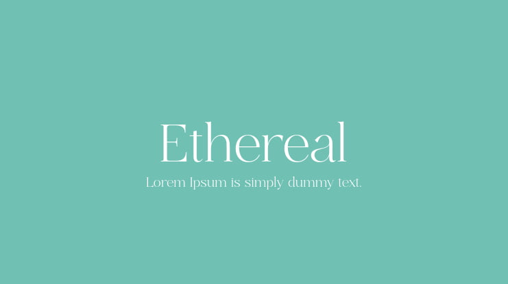 Ethereal Font