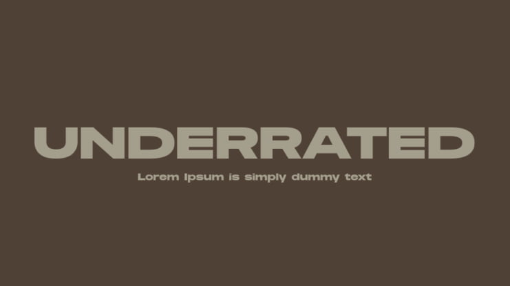 UNDERRATED Font