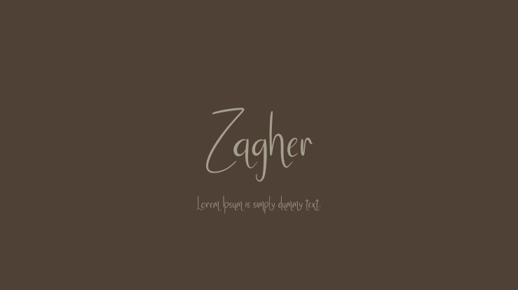 Zagher Font