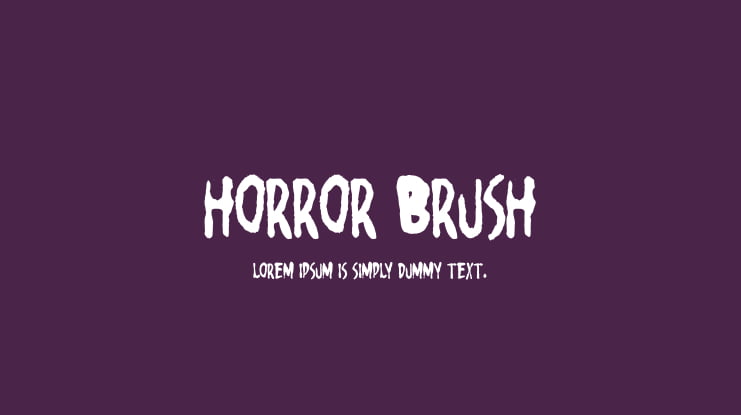 Horror Brush Font