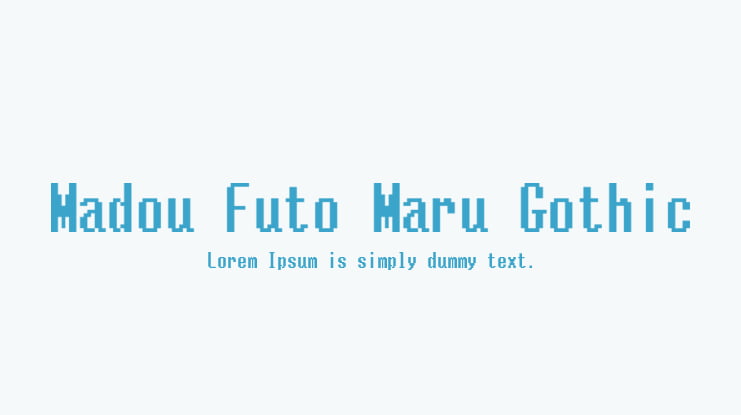 Madou Futo Maru Gothic Font