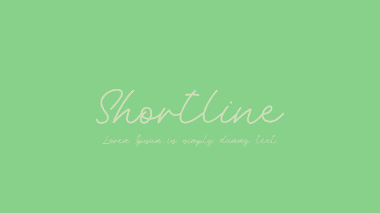 Shortline Font