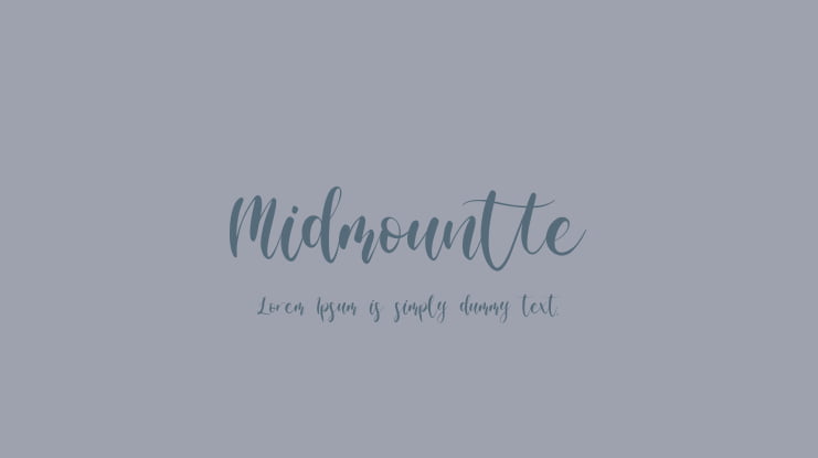 Midmountte Font