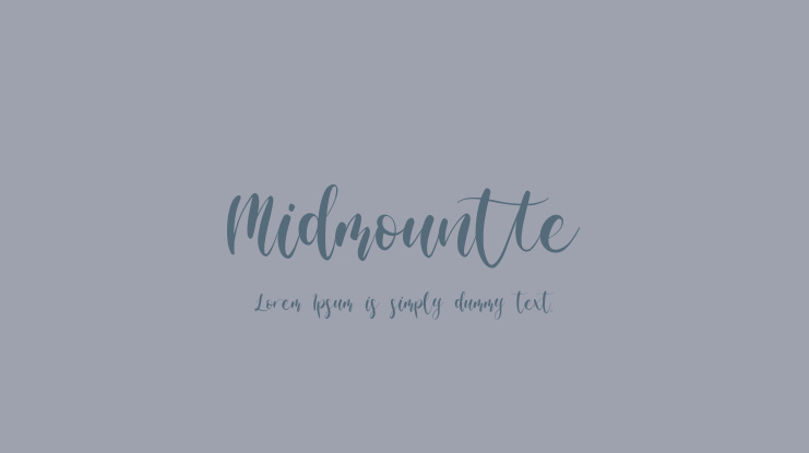 Midmountte Font