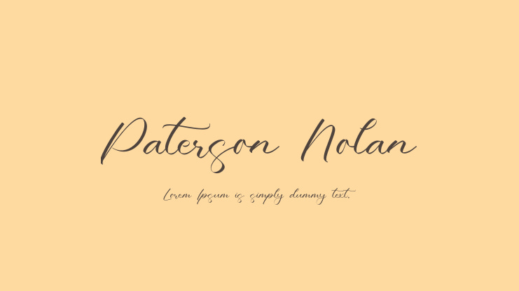 Paterson Nolan Font