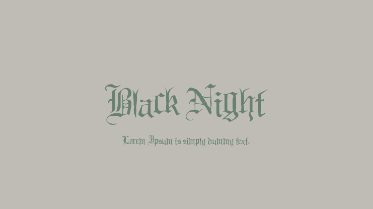 Black Night Font