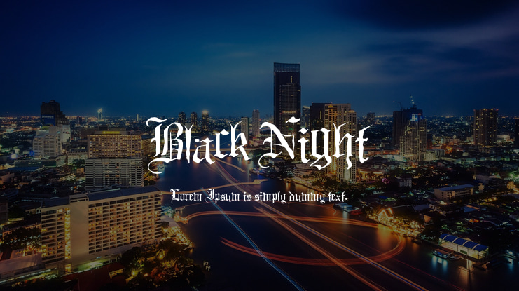 Black Night Font
