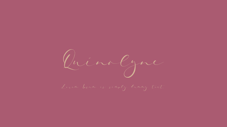 Quinolyne Font