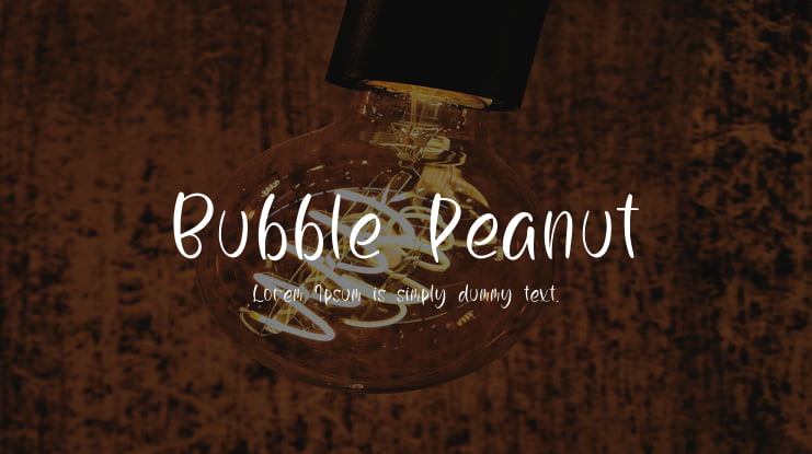 Bubble Peanut Font