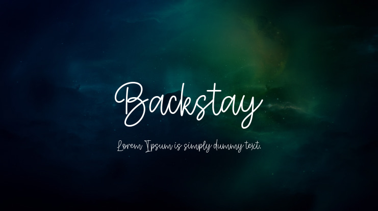 Backstay Font