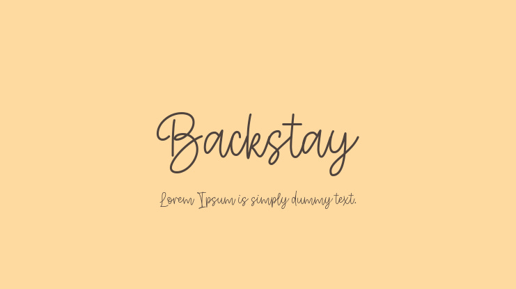 Backstay Font