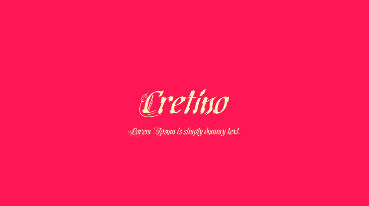 Cretino Font