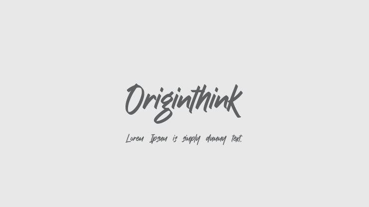 Originthink Font