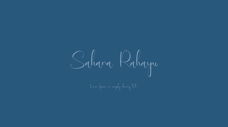 Sahara Rahayu Font : Download Free for Desktop & Webfont