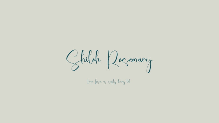 Shiloh Rosemary Font