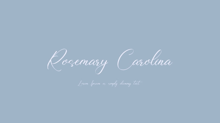 Rosemary Carolina Font