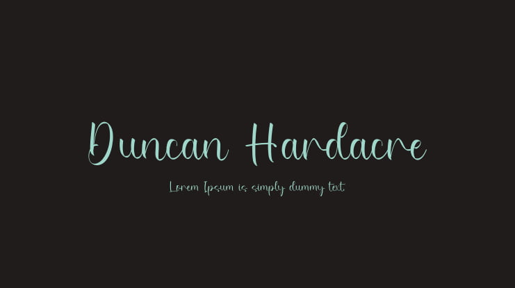 Duncan Hardacre Font