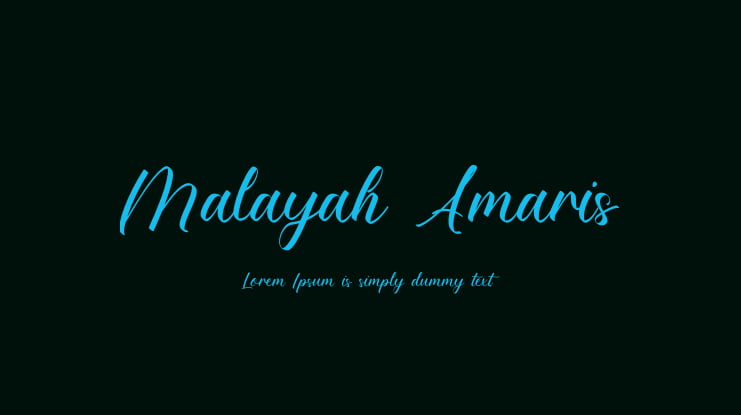 Malayah Amaris Font