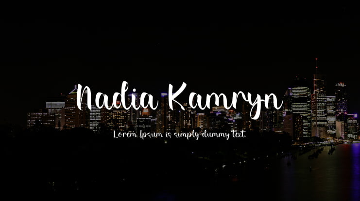 Nadia Kamryn Font