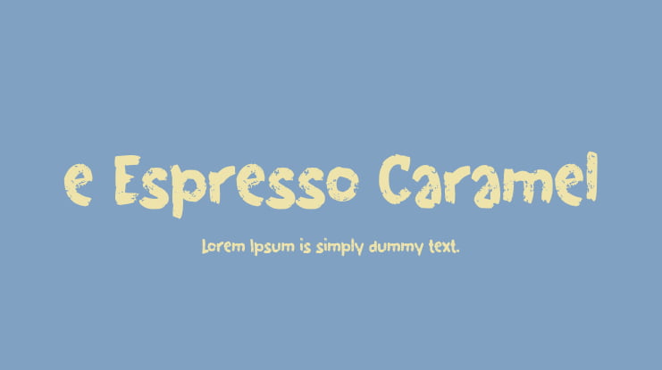 e Espresso Caramel Font