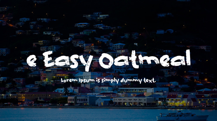 e Easy Oatmeal Font