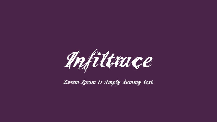 Infiltrace Font