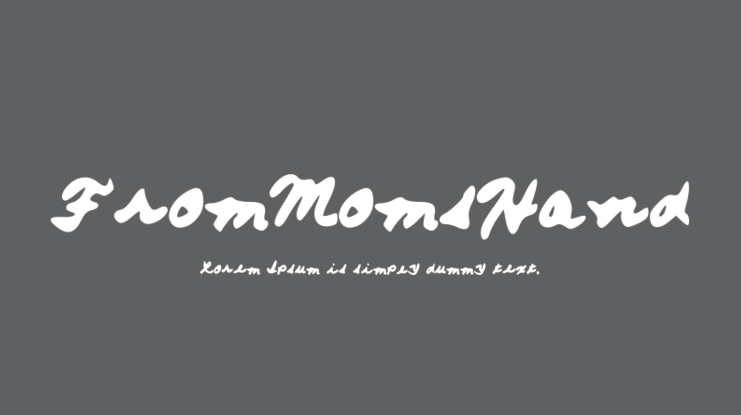 FromMomsHand Font