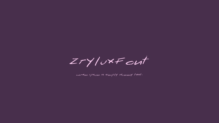 ZryluxFont Font