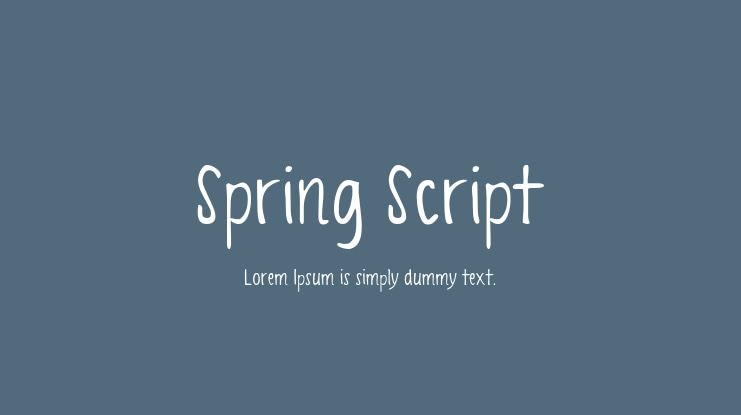 Spring Script Font