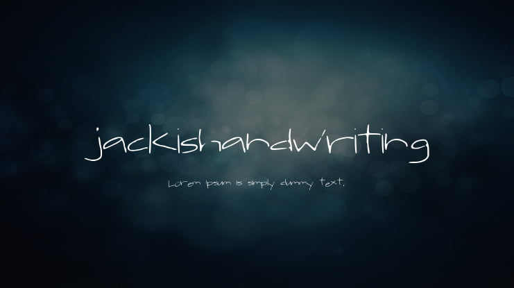 jackishandwriting Font