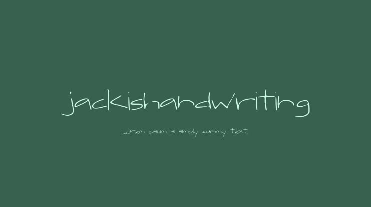 jackishandwriting Font