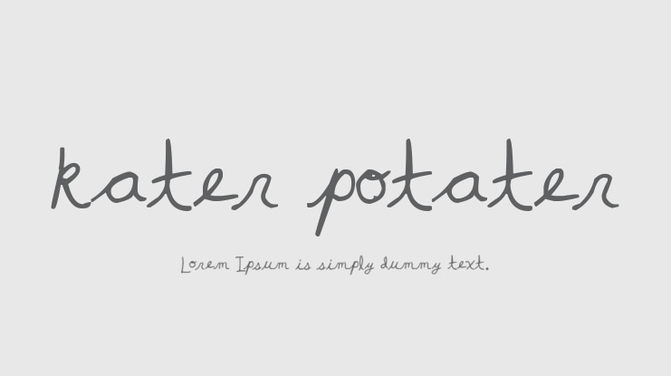 kater potater Font