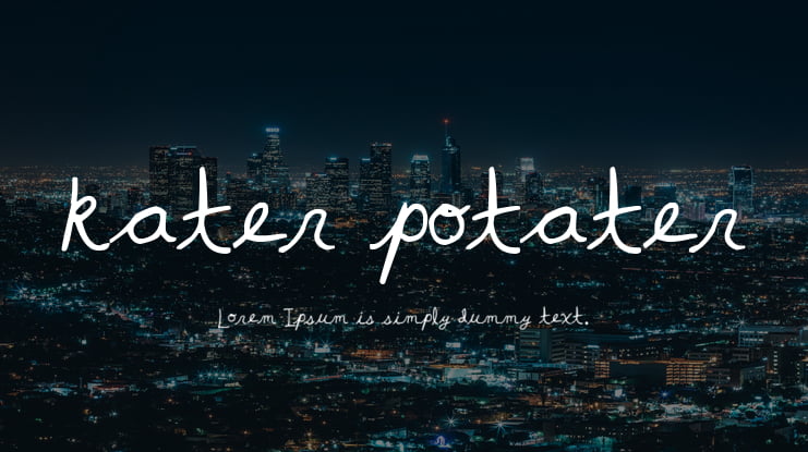 kater potater Font