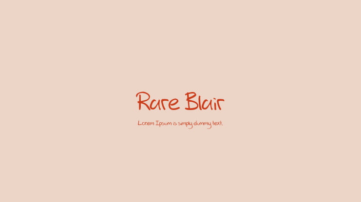 Rare Blair Font