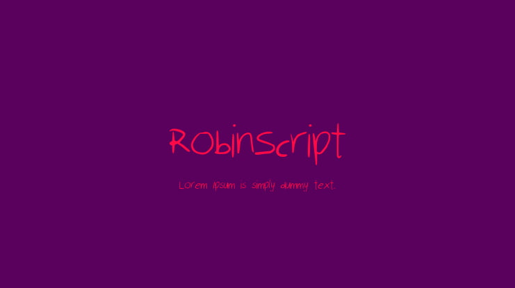 RobinScript Font