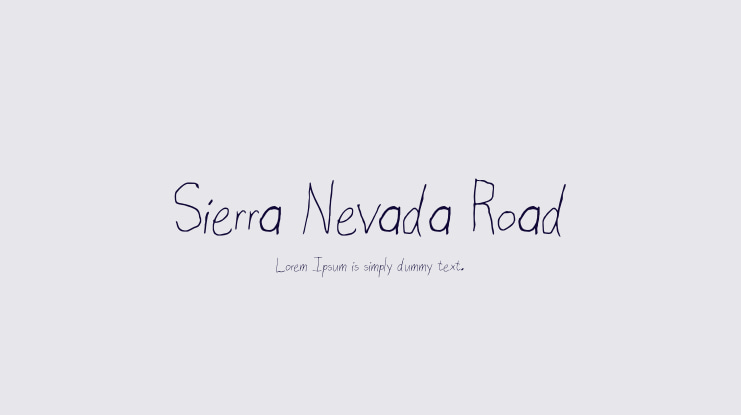 Sierra Nevada Road Font Family