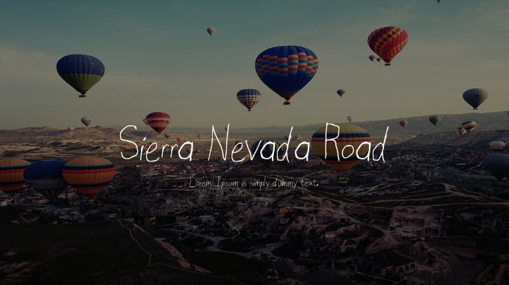 Sierra Nevada Road Font Family