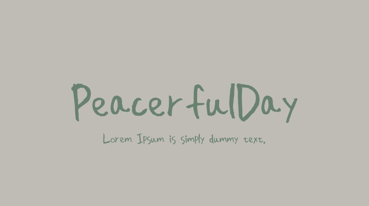 PeacerfulDay Font