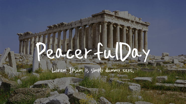PeacerfulDay Font