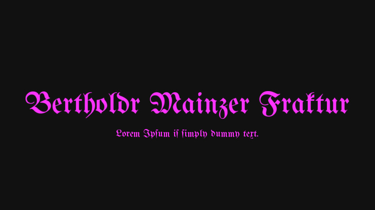 Bertholdr Mainzer Fraktur Font