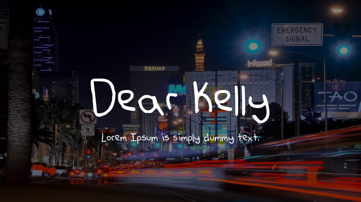 Dear Kelly Font