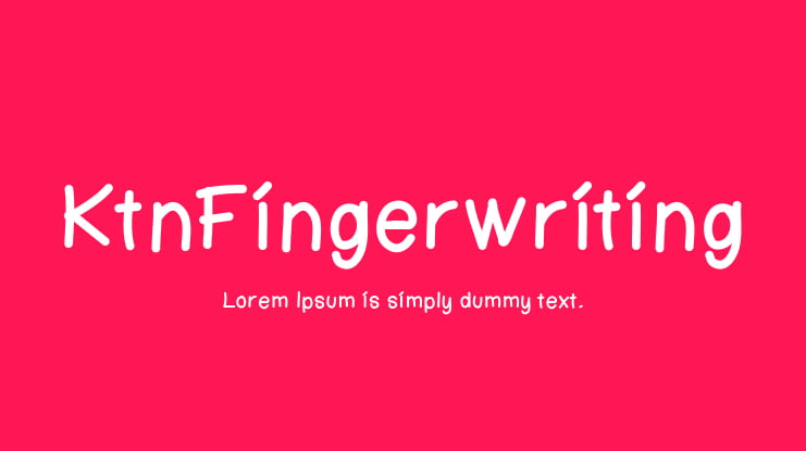 KtnFingerwriting Font