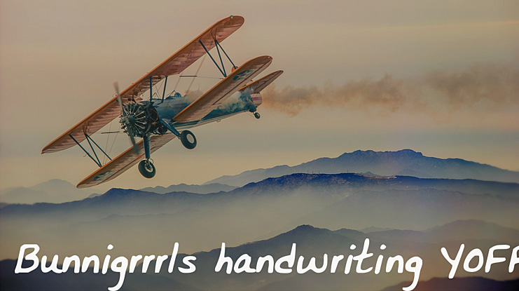 Bunnigrrrls handwriting YOFF Font