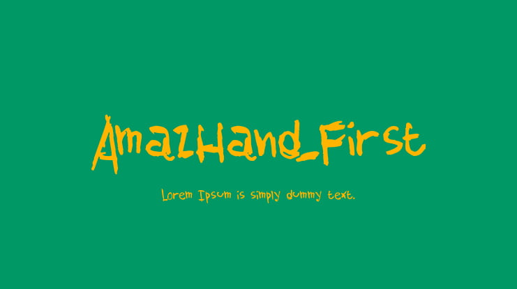 AmazHand_First Font Family
