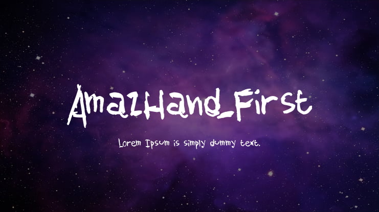 AmazHand_First Font Family
