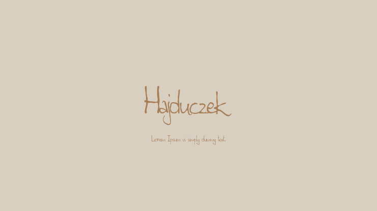 Hajduczek Font